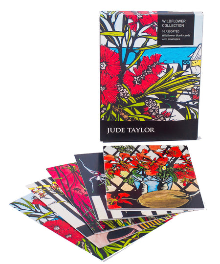 Jude Taylor Grevillea Wildflower Cards – pack of 10