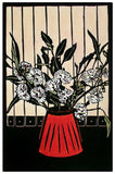 Blossoms In Striped Vase